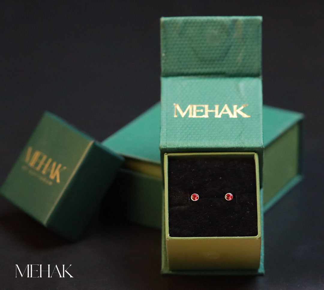 Dot with Stone| Silver Second Stud| Nose pins