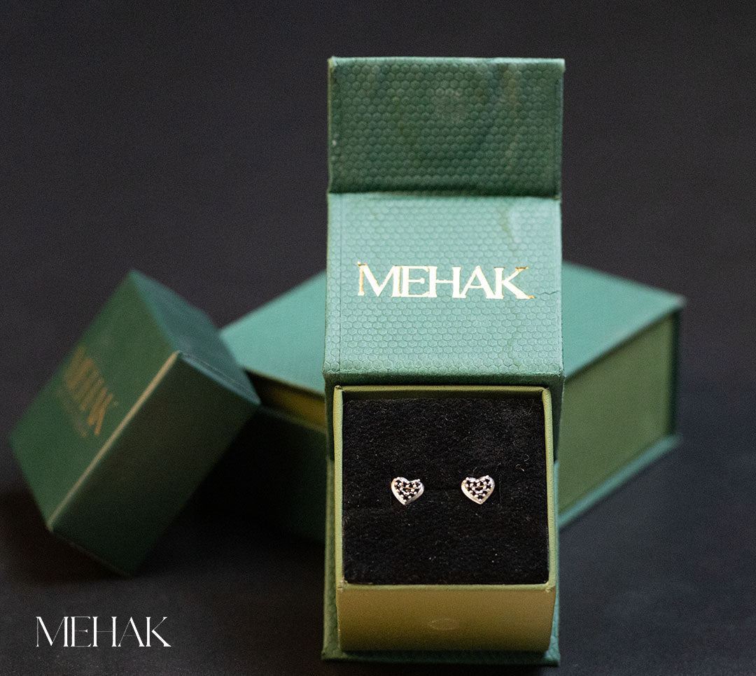 Heart With Blue Stone|Second Stud|Nose pin