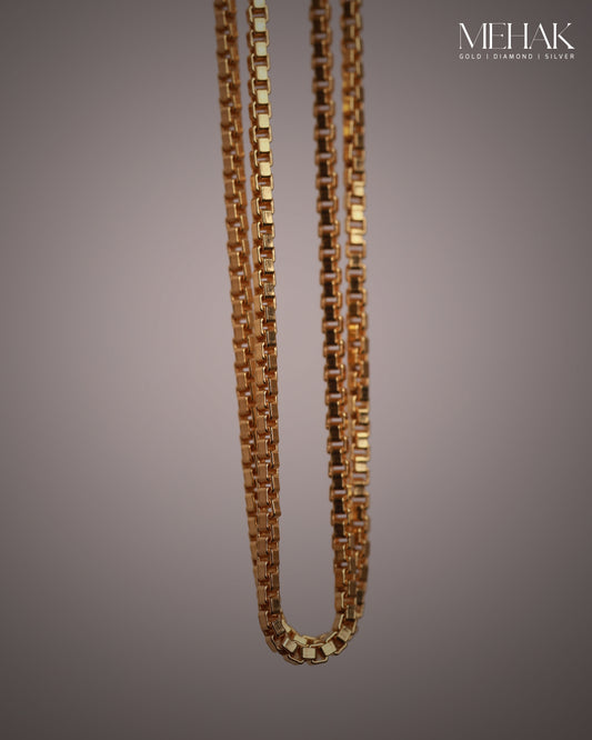 Premium Silver Anklets |Box Chain | Gold Micro plated Jewelry