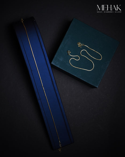 Premium Silver Anklets | Snake Chain |Gold Micro plated Jewelry