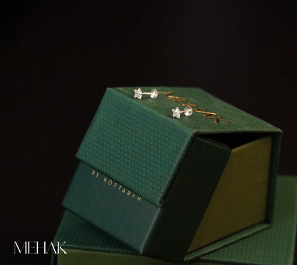 Star With Whilte Stone Second Stud| Nosepin