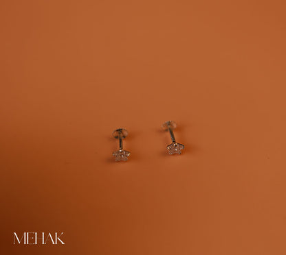 Star With Whilte Stone Second Stud| Nosepin