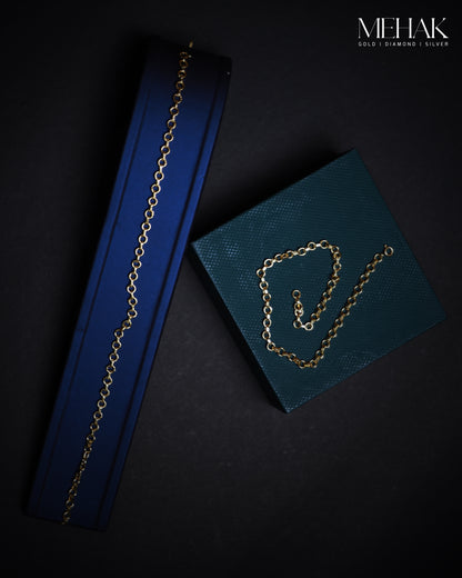 Premium Silver Anklets |Luna Silver Chain | Gold Micro plated Jewelry