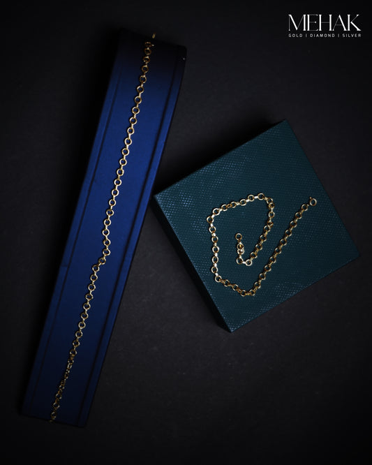 Premium Silver Anklets |Luna Silver Chain | Gold Micro plated Jewelry