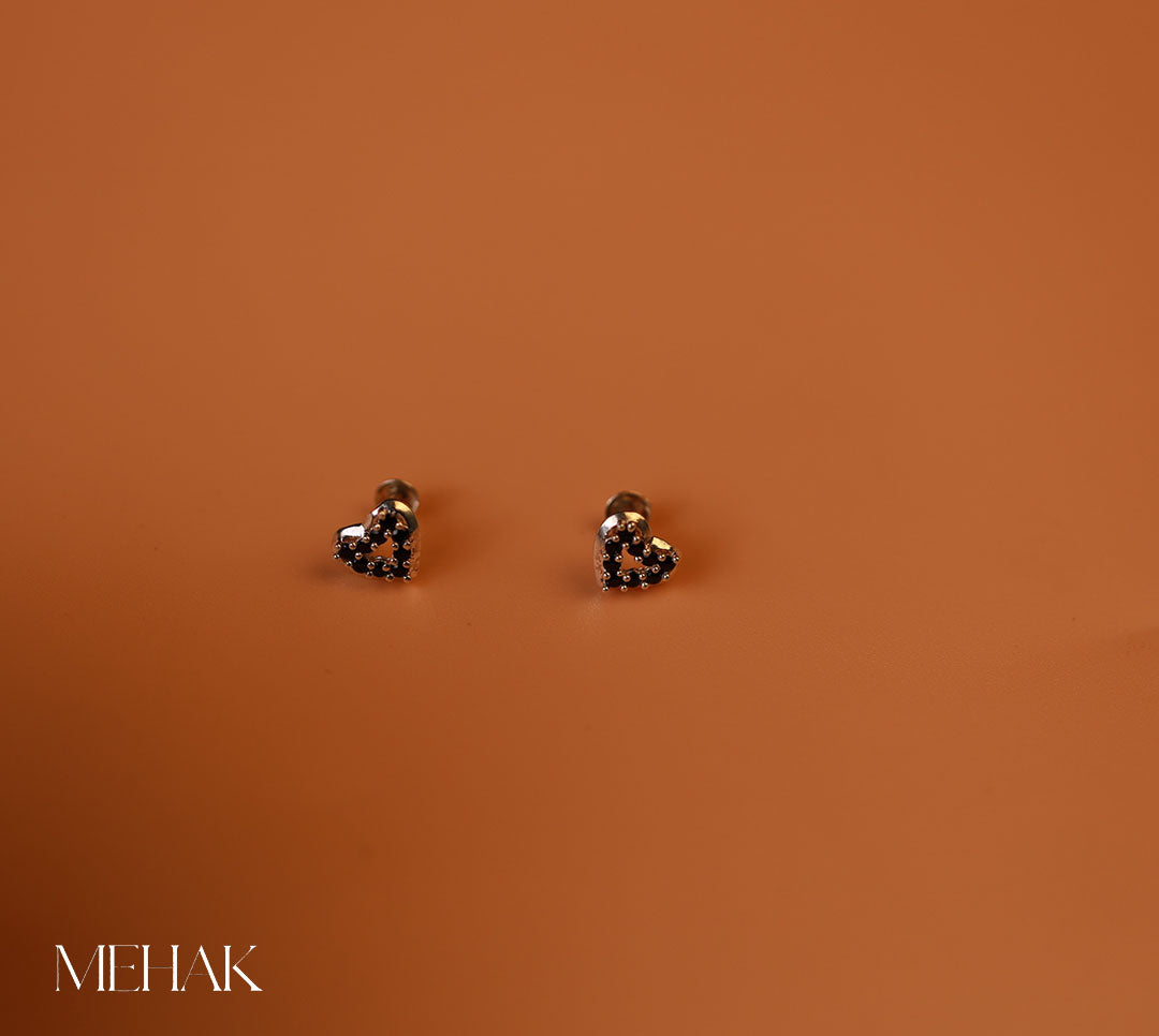 Heart With Blue Stone|Second Stud|Nose pin