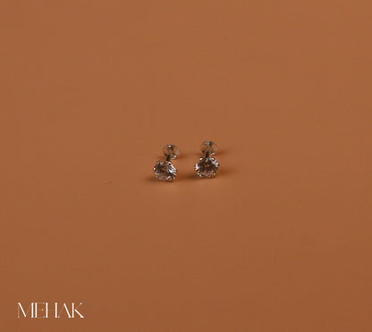 Dot With Diamondn Cut | Second Stud| Nosepin