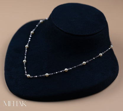 Silver Pearl Necklace