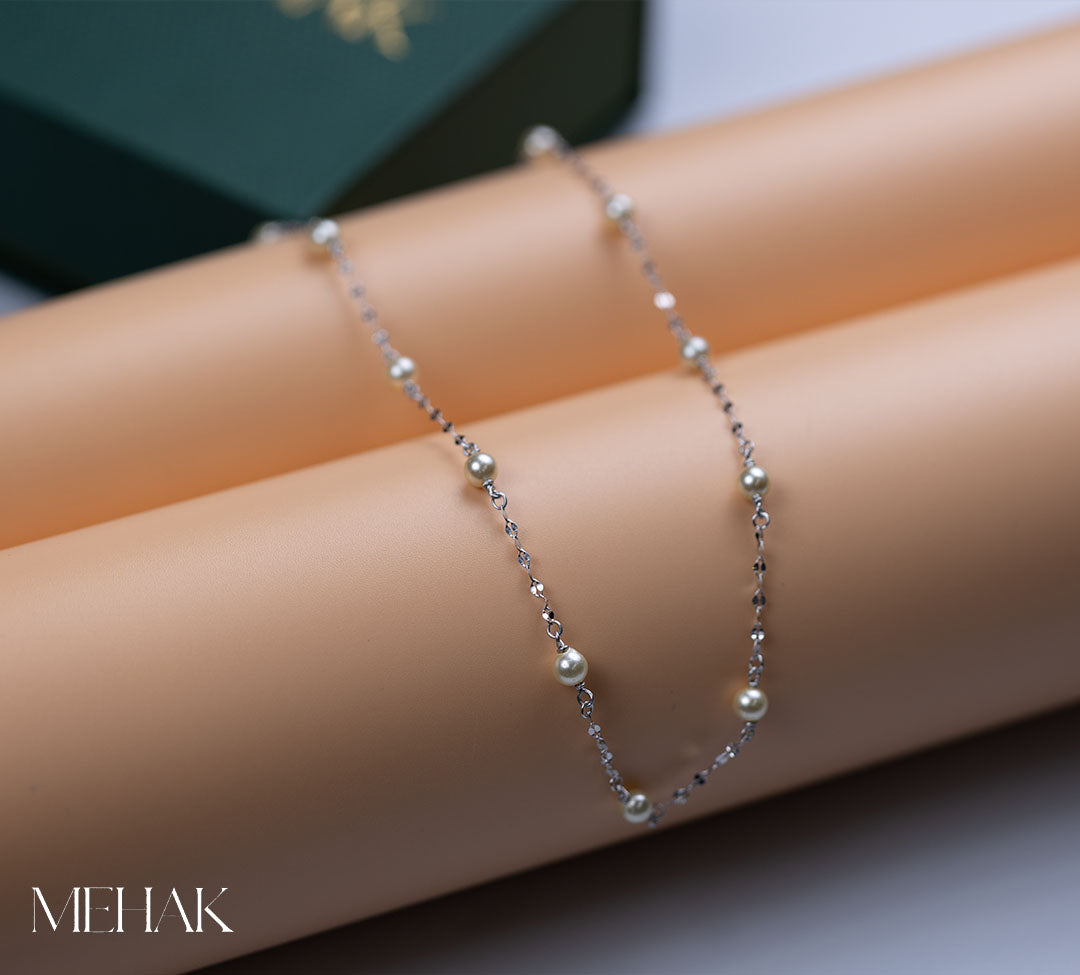 Silver Pearl Necklace