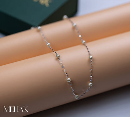 Silver Pearl Necklace