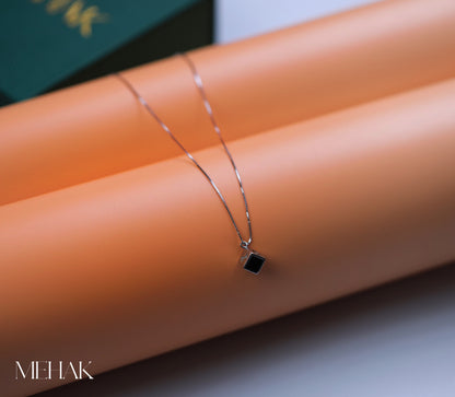 Luna Cube Pendant | Cube Necklace