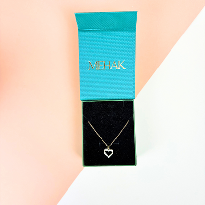 Diamond Frame Double Heart