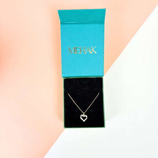 Diamond Frame Double Heart