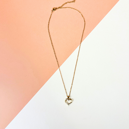 Diamond Frame Double Heart